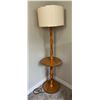 Image 1 : Wooden Floor Lamp with Tray