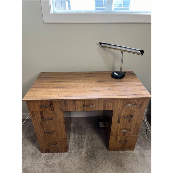 Hand Made Desk With Lamp