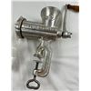 Image 1 : Metal Meat Grinder #10, & Rival Fold Up Meat Slicer