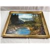 Image 1 : Framed Mountain Painting