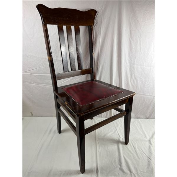 Wooden Dining Chair With Button Cushion