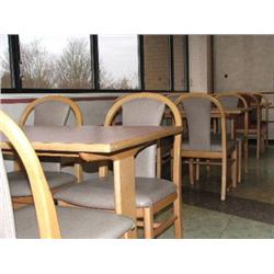 SET OF 5 MATCHING RESTAURANT TABLES & 20 MATCHING CHAIRS
