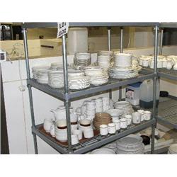 CRAVEN HYGENE FLOOR SHELF WITH CONTENTS.