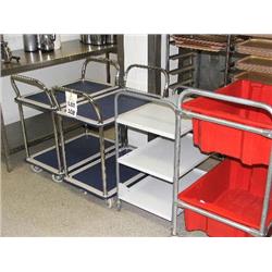 4 MOBILE TABLE TROLLEYS
