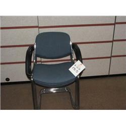 SET OF 4 BLUE STACKING CHAIRS