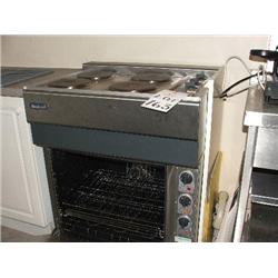 UNUSED LINCAT STAINLESS STEEL ELECTRIC OVEN WITH 4 RING HOB