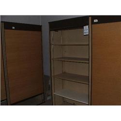 QTY OF 5 LIGHT OAK TAMBOUR UNIT.