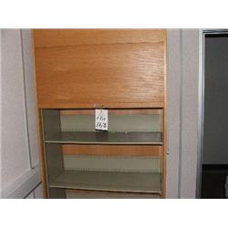 LIGHT OAK TAMBOUR UNIT PROJECT LIGHT OAK 2 DOOR FILING CUPBOARD