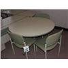 Image 1 : GREY ROUND MEETING TABLE & 3 X MEETING CHAIRS