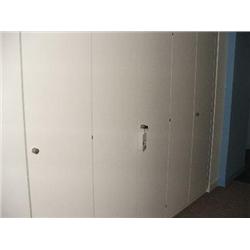 SET OF WHITE BUILT IN CUPBOARDS