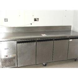 WILLIAMS MODEL HO4U 920648042 4 DOOR STAINLESS STEEL REFRIGERATOR WITH STAINLESS STEEL TOP 2340 X 66