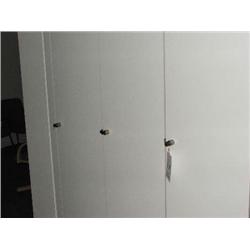SET OF WHITE BUILT IN CUPBOARDS