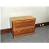 Image 2 : 1 X 2 DRAWER MAPLE GRAINED EFFECT SUSPENSION FILE CABINET, 1 X 4 DOOR CUPBOARD, 1 X 2 DRAWER SUSPENS