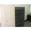 Image 3 : GREY DESK SYSTEM WITH 4 DRAWER BUILT UNDER PEDESTAL UNIT, 1 X TWIN LOCK METAL FILE CABINET, 1 X FLEX