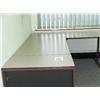 Image 1 : GREY DESK SYSTEM WITH BUILT UNDER 4 DRAWER PEDESTAL UNIT 2 X TAMBOUR UNIT.