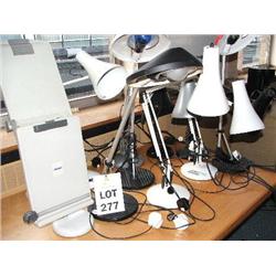 QTY OF DESK LAMPS.