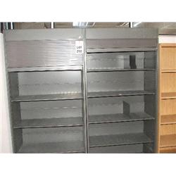 4 X FLEXFORM TAMBOUR UNIT, 3 X BOOK CASES.