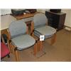 Image 2 : 5 MATCHING OFFICE CHAIRS, 1 X TAMBOUR UNIT, 1 X RED OPERATORS CHAIR.