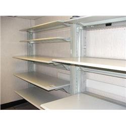 SET OF OFFICE STORAGESHELVES.