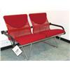 Image 1 : 1 X RED & CHROME 2 SEATER RECEPTION CHAIR.