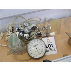 OXYGEN MASKS & GAUGES.