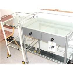 2 X MEDICAL DISPENSING TROLLEYS.