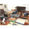 Image 1 : QTY OF TOOLS INCLUDES : AIR TOOLS, STOCKS & DIES, 2 X TOSHIBA PDP13 ELECTRIC DRILLS, VALVE PULLERS,
