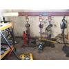 Image 1 : QTY OF LIFT CHAINS, VARIOUS LIFTING HOISTS,JACKS, MACHINE SKATE, SOLA LIFE LINE BLOCK ETC.