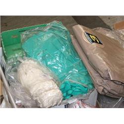 QTY OF INDUSTRIAL FOOTWEAR & PROTECTIVE SUITS & GLOVES.