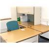 Image 1 : 2 X DESKS & RETURN WITH EYE LINE CUPBOARD & CHAIR.