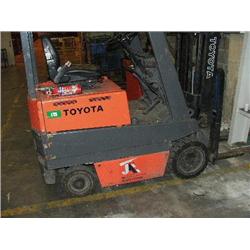 TOYOTA 1500 KG COUNTER BALANCE FORK TRUCK.