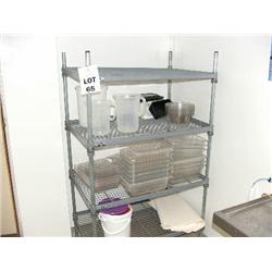 CRAVEN HYGENE SHELVING 1050 X 1580 X 600 WITH CONTENTS