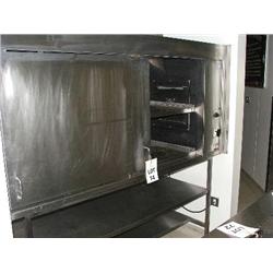 STAINLESS STEEL DOUBLE WARMING OVEN 1800 X 700 X 1800 FRONT & REAR OPENING 2 X SHELVES