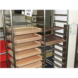 STAILESS STEEL MOBILE DOUBLE TRAY HOLDER