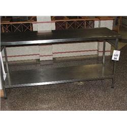 STAINLESS STEEL PREPARATION TABLE 1800 X 650 X 890