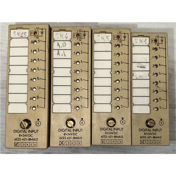 (4) Siemens #6ES5 421-8MA12 Input Cards