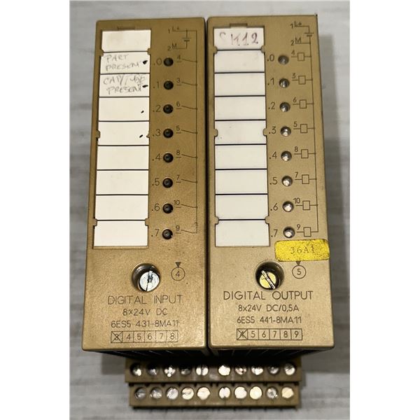 Siemens #6ES5 441-8MA11 & #6ES5 431-8MA11 Output Cards on Base Unit