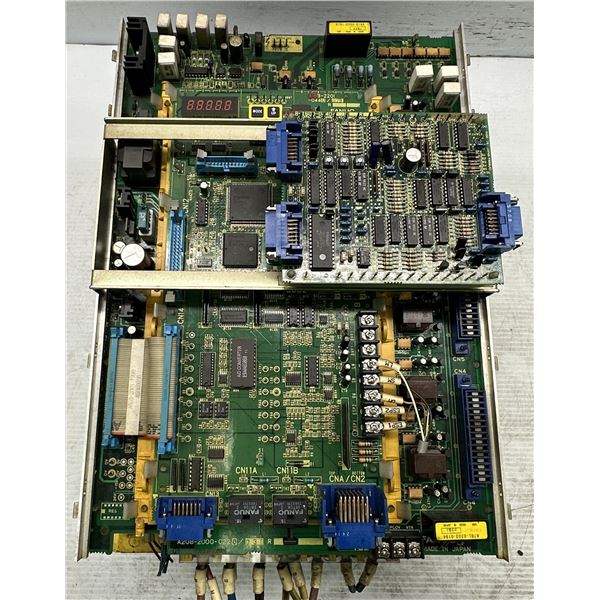 Fanuc A06B-6064-C312 Spindle Servo Unit w/ #A06B-6059-K031 Adapter Unit