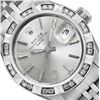 Image 1 : Rolex Ladies Stainless Steel Silver Index 18K White Gold Diamond Bezel Date Watc