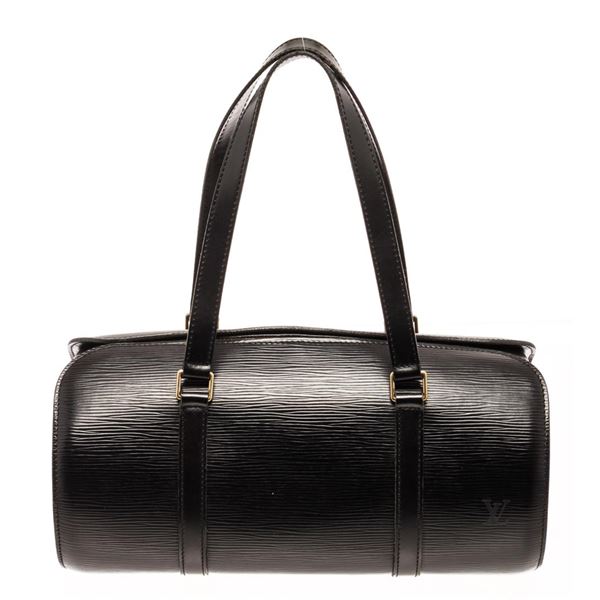 Louis Vuitton Black Epi Leather Soufflot Tote Bag