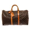 Image 1 : Louis Vuitton Brown Monogram Canvas Keepall 50 Travel Bag