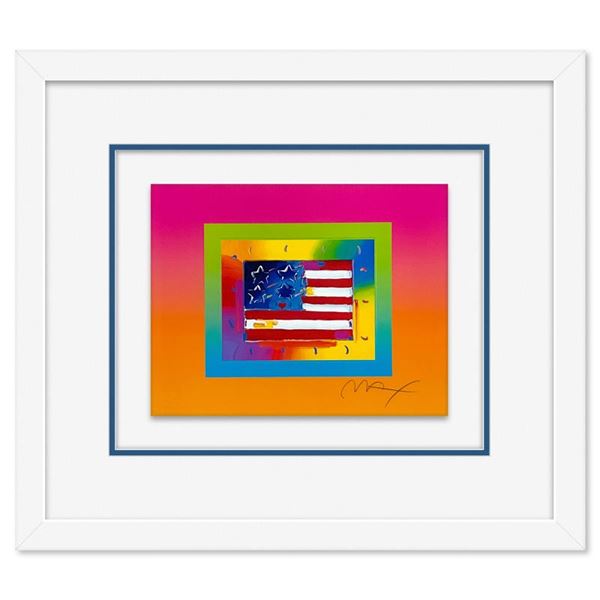 Flag with Heart by Peter Max