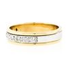 Image 6 : Estate Men's 14K Two Tone Gold 0.25 ctw Round Pave Set Diamond Wide Band Ring