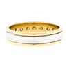 Image 7 : Estate Men's 14K Two Tone Gold 0.25 ctw Round Pave Set Diamond Wide Band Ring