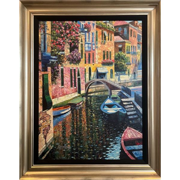 Romantic Canal - Custom Framed by Behrens, Howard