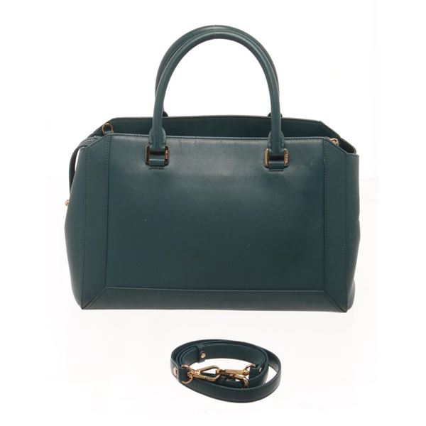 MCM Teal Leather 2 Way Shoulder Bag