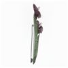 Image 3 : Vintage 18k Black Gold Large Tsavorite Garnet Ruby Diamond Calla Lily Brooch Pin