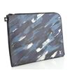 Image 1 : Louis Vuitton Blue Multicolor Camo Printed Canvas Leather Pochette Jour Limited