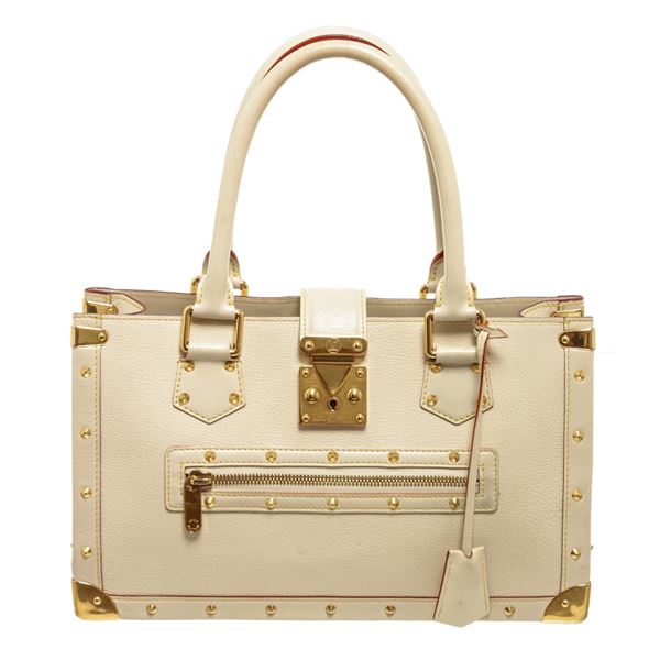 Louis Vuitton White Leather Le Fabuleux Shoulder Bag