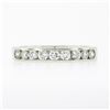 Image 4 : Classic 18k White Gold 0.54 ctw 9 Channel Set Round Diamond Wedding Band Ring